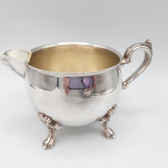 Silver plate Footed sugar and creamer - Picture 5 of 6